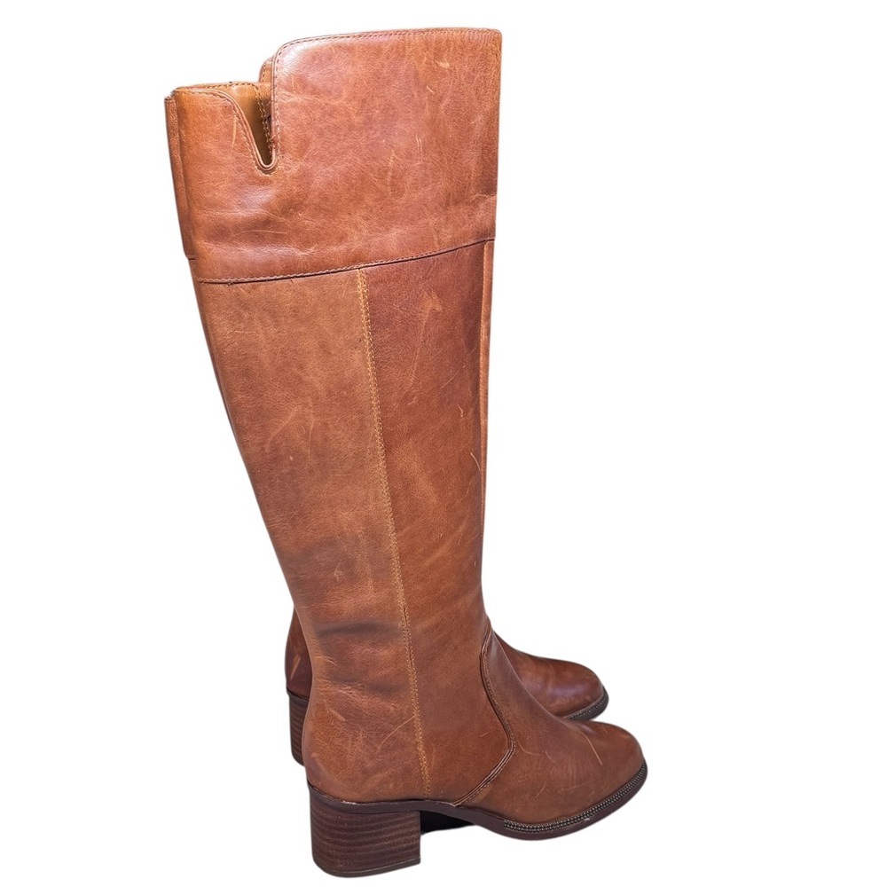 Franco Sarto Leather Riding Style Boots with block heel - Picture 5 of 10
